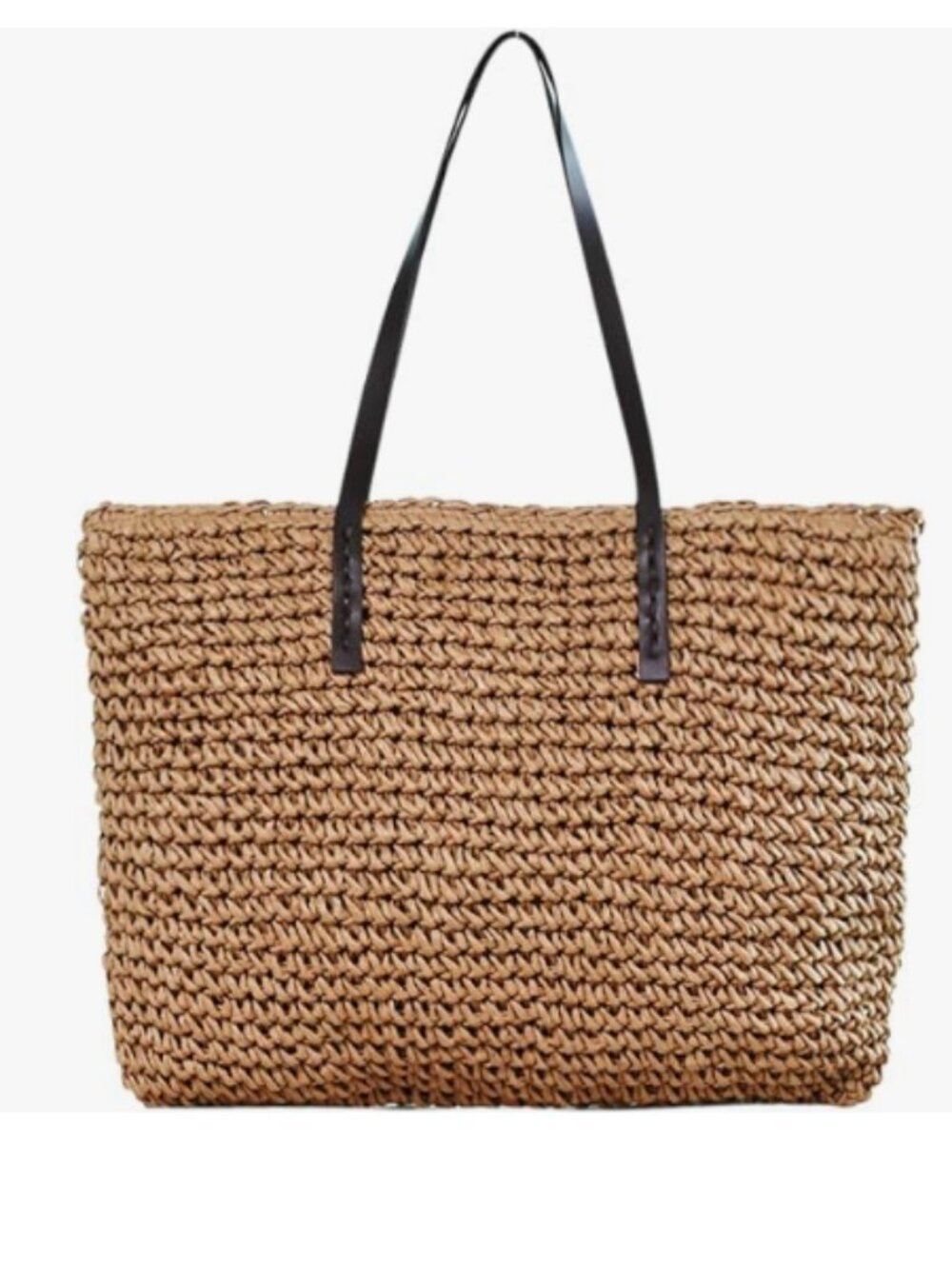 Women Straw Woven Tote Large Beach Handmade Weaving Shoulder Bag Purse Straw